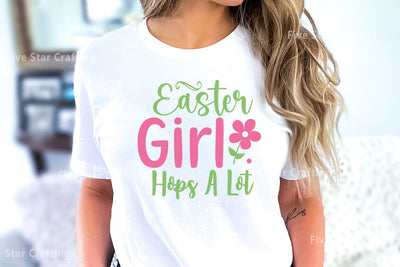 Easter SVG Bundle, Easter Girl Hops A Lot SVG FiveStarCrafting 
