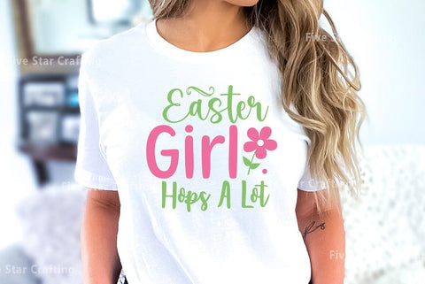 Easter SVG Bundle, Easter Girl Hops A Lot SVG FiveStarCrafting 