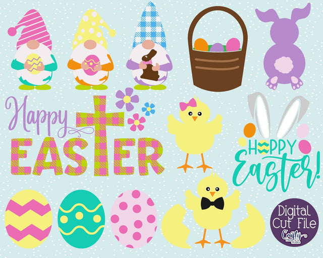 Easter Svg Bundle, Easter Gnomes, Easter Bunny Svg SVG Crafty Mama Studios 