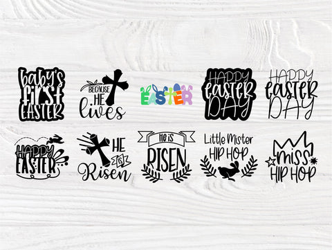 Easter SVG Bundle, Easter Kids Quotes Svg SVG TonisArtStudio 