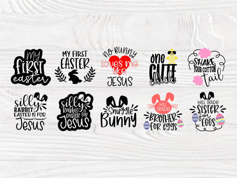 Easter SVG Bundle, Easter Kids Quotes Svg SVG TonisArtStudio 