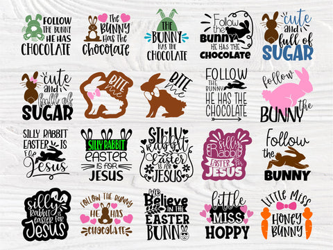 Easter SVG bundle | Easter quotes svg | Bunny svg | Bunny Chocolate | Easter signs svg | Bunny clipart | Bunny silhouette | Svg cut files SVG TonisArtStudio 