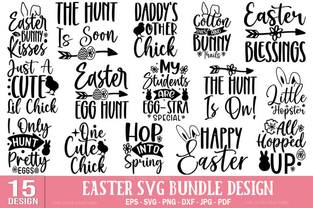 Easter SVG Bundle, Easter SVG Design SVG FiveStarCrafting 