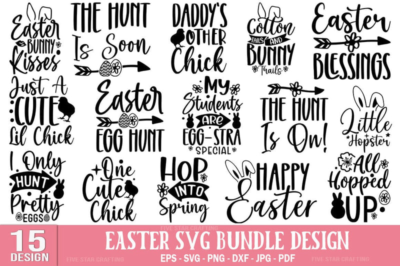Easter SVG Bundle, Easter SVG Design SVG FiveStarCrafting 