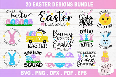 Easter SVG Bundle, Easter Svg files, Spring Svg, Easter svg for Shirts, Easter Bundle, Easter Quotes, Cut Files, Cricut file SVG NS Arts Shop 