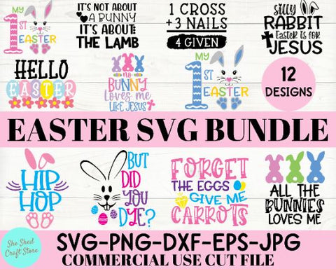Easter SVG Bundle | Easter SVG | Happy Easter Bundle Svg SVG She Shed Craft Store 
