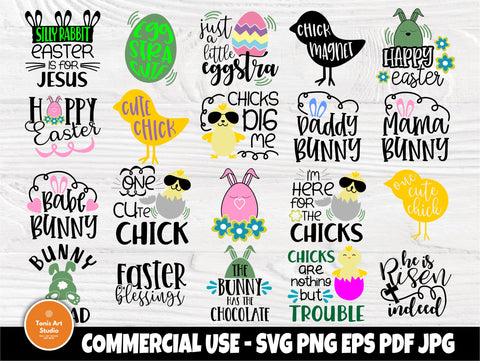 Easter SVG Bundle | Easter Svg | Kids Easter Quotes | Easter Cut Files | Cricut, Silhouette Files | Bunny Svg | Easter Shirt | Cutting File SVG TonisArtStudio 