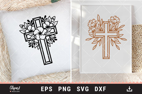Easter Svg Bundle, Easter wreaths, bunnies, eggs, cut files SVG, DXF, PNG SVG ClipartMuchLove 