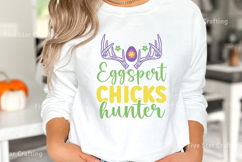 Easter SVG Bundle, Eggspert Chicks Hunter SVG FiveStarCrafting 