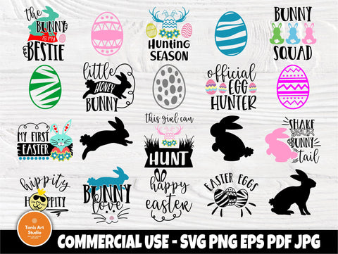 Easter SVG Bundle, Funny Easter Svg Cut Files SVG TonisArtStudio 