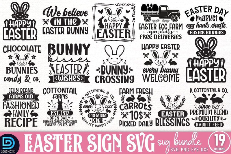 Easter SVG Bundle, Happy Easter SVG Bundle SVG DESIGNISTIC 