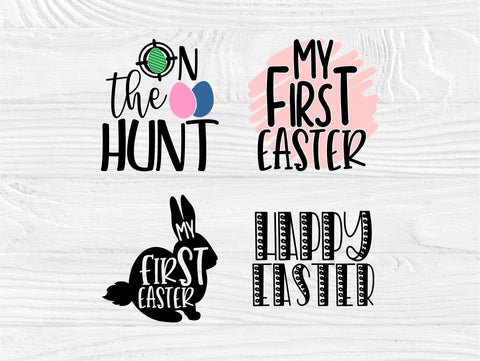 Easter SVG Bundle | Happy Easter Svg | Hunt is on | My first Easter | Easter Signs | Svg Bundle | Cricut, Silhouette Cut Files | Rabbit Svg SVG TonisArtStudio 
