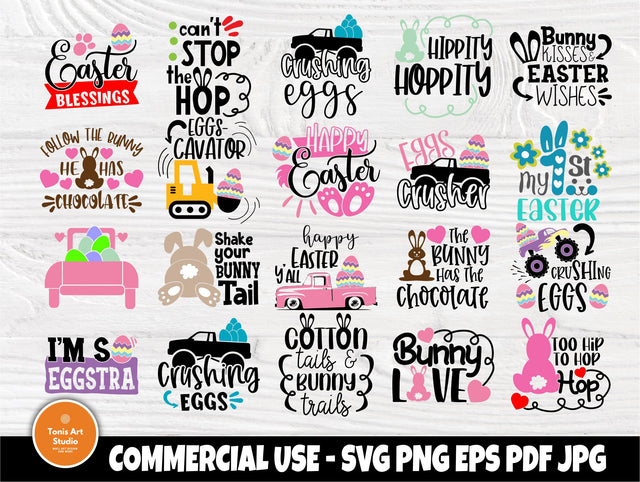 Easter SVG Bundle, Happy Easter Svg Quotes, Shirts SVG TonisArtStudio 
