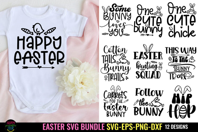 Easter SVG Bundle I Easter Sign SVG Bundle I Easter Cut File SVG Happy Printables Club 