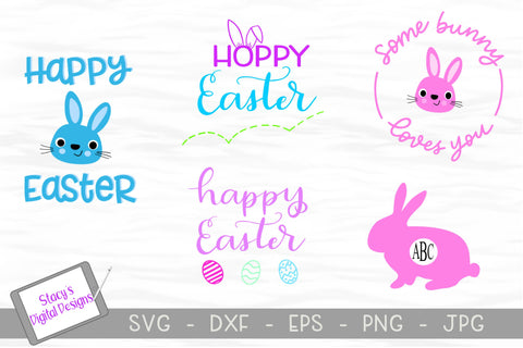 Easter SVG Bundle - Includes 5 Easter SVG Designs SVG Stacy's Digital Designs