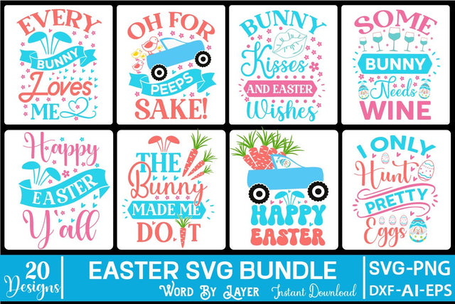 Easter SVG Bundle SVG Cut File SVGs,Quotes and Sayings,Food & Drink,On Sale, Print & Cut SVG DesignPlante 503 