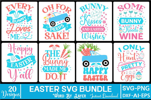 Easter SVG Bundle SVG Cut File SVGs,Quotes and Sayings,Food & Drink,On Sale, Print & Cut SVG DesignPlante 503 