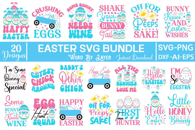 Easter SVG Bundle SVG Cut File SVGs,Quotes and Sayings,Food & Drink,On Sale, Print & Cut SVG DesignPlante 503 