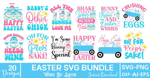 Easter SVG Bundle SVG Cut File SVGs,Quotes and Sayings,Food & Drink,On Sale, Print & Cut SVG DesignPlante 503 
