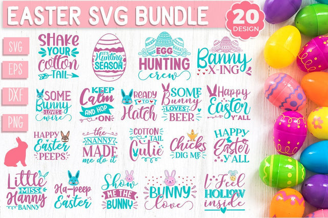 Easter Svg Bundle.Bunny Name Frame SVG Bundle, SVG Designangry 