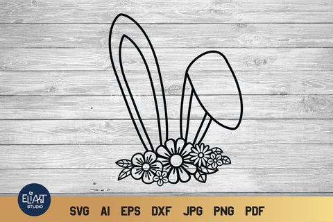 Easter SVG, Bunny Ears SVG, Easter Rabbit SVG. SVG Elinorka 