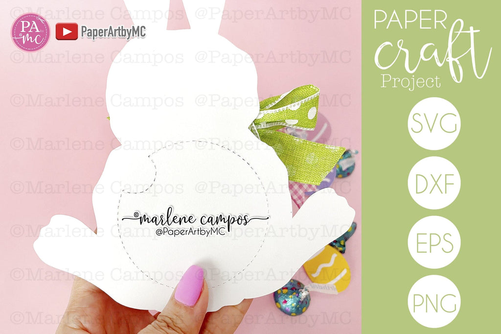 Easter SVG Candy Holder Dome | Bunny with Carrot | Cut files - So Fontsy
