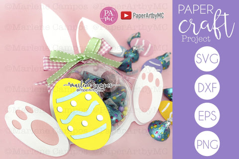 Easter SVG Candy Holder Dome | Bunny with Egg | Cut files SVG Marlene Campos 