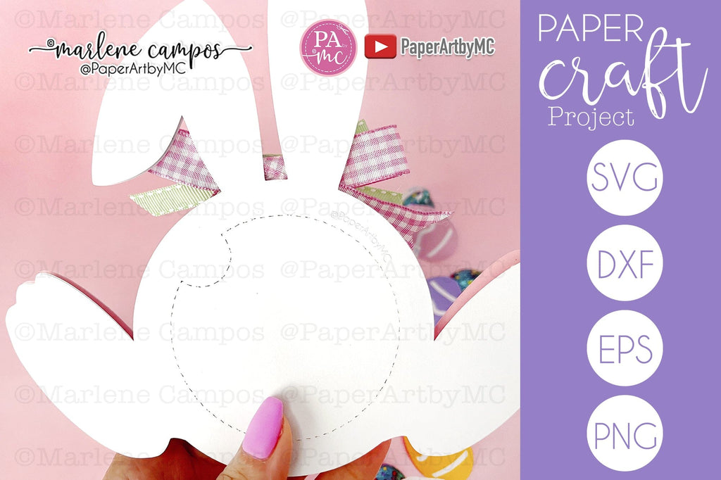 Easter SVG Candy Holder Dome | Bunny with Egg | Cut files - So Fontsy