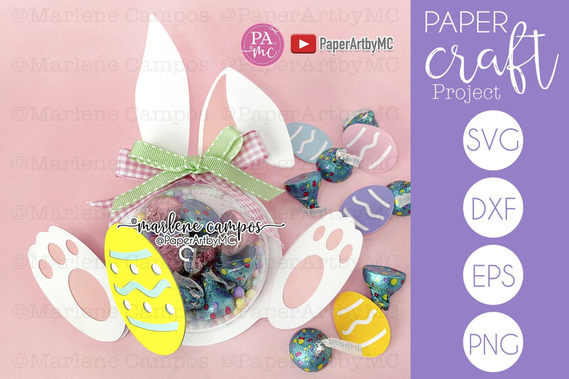 Easter SVG Candy Holder Dome | Bunny with Egg | Cut files - So Fontsy