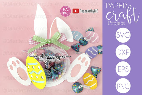 Easter SVG Candy Holder Dome | Bunny with Egg | Cut files SVG Marlene Campos 
