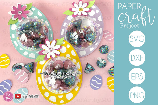 Easter SVG Candy Holder Dome | Easter Egg | Cut files SVG Marlene Campos 
