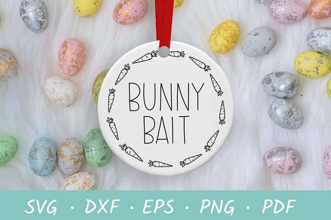 Easter SVG Cut Files | Bunny bait SVG Round sign SVG Irina Ostapenko 