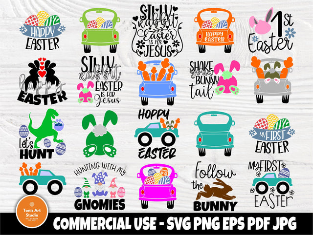 Easter SVG Cut Files | Funny Easter Quotes | Svg Bundle | Kids Easter Signs | Svg Files for Cricut | Happy Easter Svg | Silhouette Cut Files SVG TonisArtStudio 
