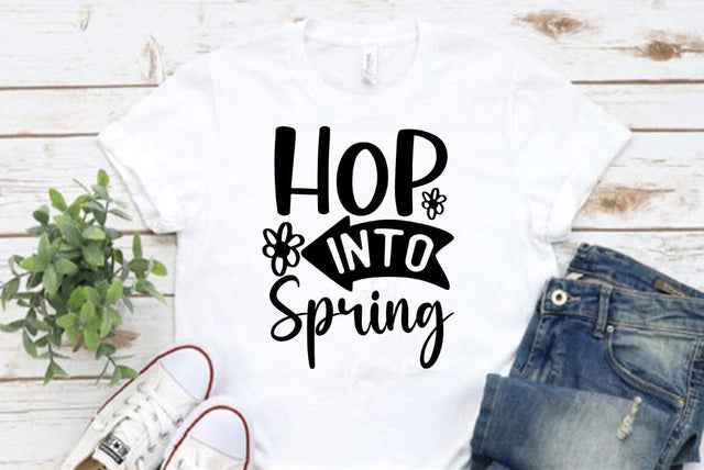 Easter SVG Design, Hop Into Spring SVG FiveStarCrafting 