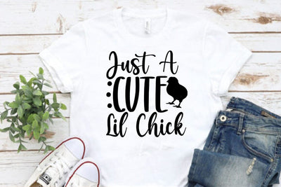 Easter SVG Design, Just A Cute Lil Chick SVG FiveStarCrafting 