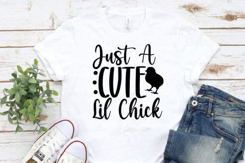 Easter SVG Design, Just A Cute Lil Chick SVG FiveStarCrafting 