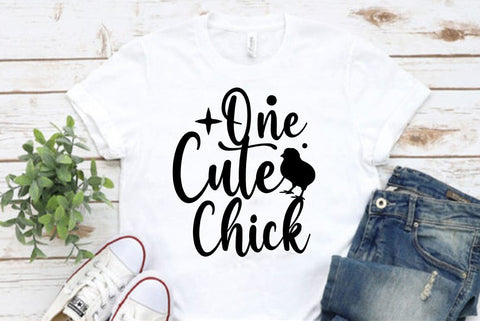 Easter SVG Design, One Cute Chick SVG FiveStarCrafting 