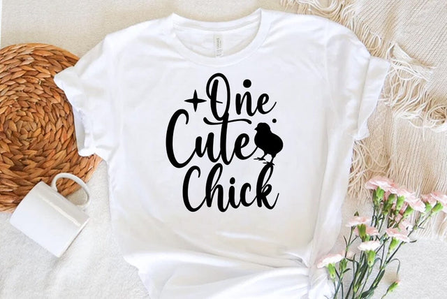 Easter SVG Design, One Cute Chick SVG FiveStarCrafting 