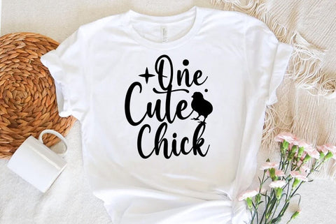 Easter SVG Design, One Cute Chick SVG FiveStarCrafting 