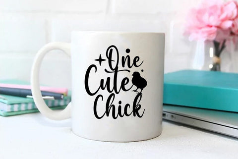 Easter SVG Design, One Cute Chick SVG FiveStarCrafting 