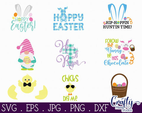 Easter Svg, Easter Bundle, Easter Bunny, Easter Mega Bundle SVG Crafty Mama Studios 