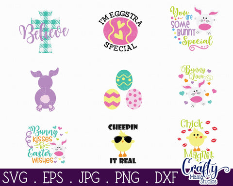 Easter Svg, Easter Bundle, Easter Bunny, Easter Mega Bundle SVG Crafty Mama Studios 
