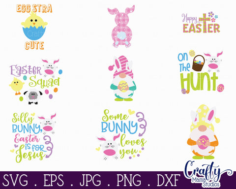 Easter Svg, Easter Bundle, Easter Bunny, Easter Mega Bundle SVG Crafty Mama Studios 