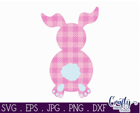 Easter SVG, Easter Bunny SVG, Buffalo Plaid Bunny Shirt File SVG Crafty Mama Studios 