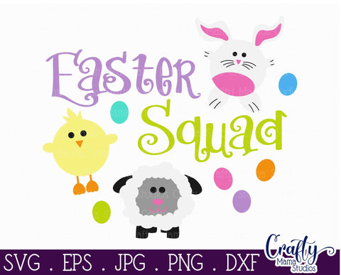 Easter Svg - Easter Bunny Svg - Bunny svg - Easter Squad Svg SVG Crafty Mama Studios 
