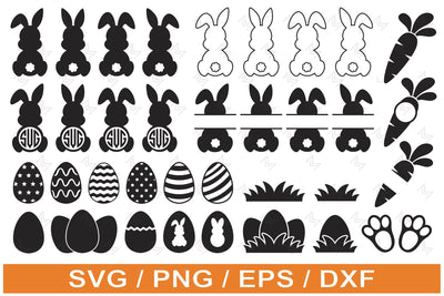 Easter SVG, Easter Bunny SVG, Eggs SVG, PNG, EPS, DXF SVG SailorMoonDigitals 
