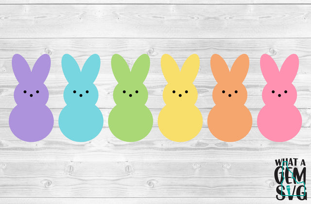 Easter SVG | Easter Bunny svg | Happy Easter svg | Marshmallow Peeps SVG | Easter Peeps SVG | Marshmallow Bunnies svg | Spring svg | Easter SVG What A Gem SVG 