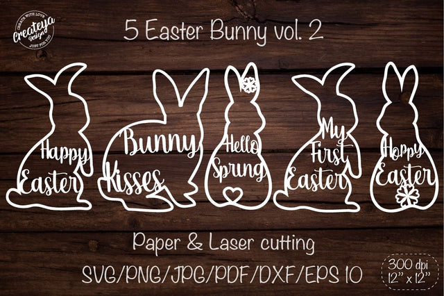 Easter svg, Easter bunny svg, My first easter, Easter Glowforge SVG Createya Design 