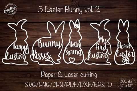 Easter svg, Easter bunny svg, My first easter, Easter Glowforge SVG Createya Design 