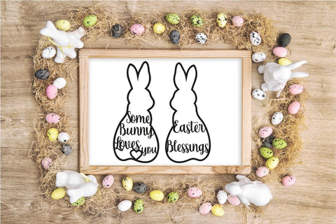 Easter svg. Easter bunny svg. Some Bunny Loves you. SVG Createya Design 